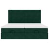 vidaXL Cadre de lit ottoman avec matelas vert fonc&eacute; 160x200 cm velours