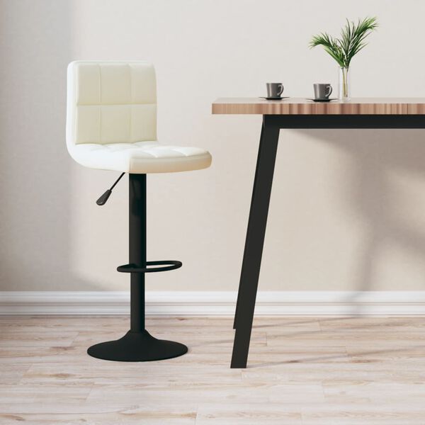 vidaXL Tabouret de bar Cr&egrave;me Velours