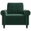vidaXL Fauteuil Vert fonc&eacute; 60 cm Velours