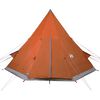 vidaXL Tente de camping tipi 4 personnes orange imperm&eacute;able