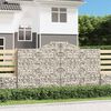 vidaXL Paniers à gabions arqués 10 pcs 300x30x160/180 cm fer galvanisé