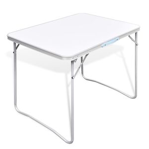 vidaXL Table pliable de camping avec cadre m&eacute;tallique 80x60 cm