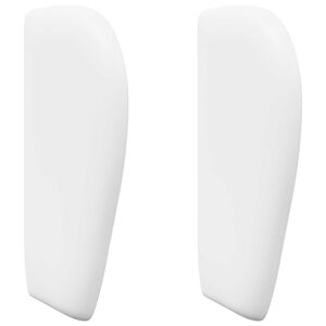 vidaXL Oreille de t&ecirc;te de lit Blanc PVC