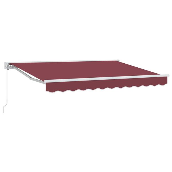 vidaXL Auvent R&eacute;tractable Bordeaux 300 x 200 cm Aluminium et Tissu