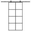 vidaXL Porte coulissante et kit de quincaillerie 102,5x205cm Verre ESG