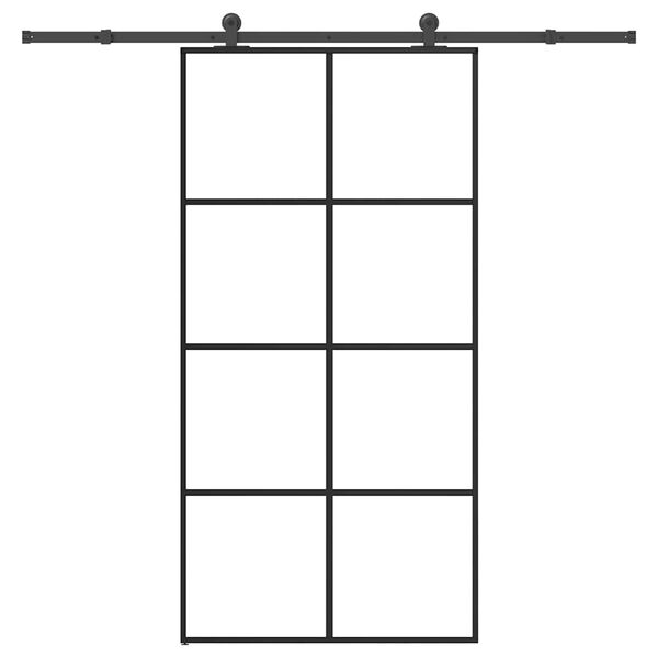 vidaXL Porte coulissante et kit de quincaillerie 102,5x205cm Verre ESG