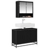 vidaXL Cabinet de salle de bain avec porte Ch&ecirc;ne noir 90 x 33 x 60 cm