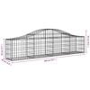 vidaXL Paniers à gabions arqués 12 pcs 200x30x40/60 cm Fer galvanisé