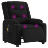 vidaXL Fauteuil de massage inclinable &eacute;lectrique Noir Tissu