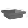 vidaXL Table basse gris brillant 90x90x28 cm bois d'ingénierie