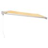 vidaXL Auvent rétractable jaune et blanc 4x3 m tissu et aluminium