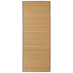 vidaXL Tapis en bambou marron &agrave; latte rectangulaire 80 x 300 cm