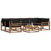 vidaXL Ensemble de canap&eacute;s d'ext&eacute;rieur 7 pcs Naturel et Noir