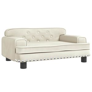 vidaXL Canap&eacute; pour enfants cr&egrave;me 70x45x30 cm velours