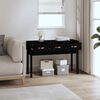 vidaXL Table console Noir 114x40x75 cm Bois massif de pin
