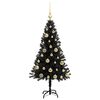 vidaXL Sapin de No&euml;l avec 150 LED avec support Noir 120 cm PVC