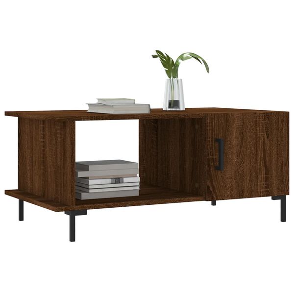 vidaXL Table basse chêne marron 90x50x40 cm bois d'ingénierie