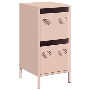 vidaXL Buffet rose 35x39x73,5 cm acier laminé à froid