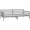 vidaXL Lit de repos avec matelas 90x200 cm Gris Bois de pin massif