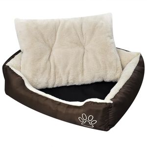 vidaXL Lit pour chiens Marron et beige XXL