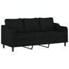 vidaXL Canap&eacute; &agrave; 3 places Noir 180 cm Tissu