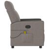 vidaXL Fauteuil de massage inclinable Taupe Tissu