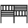 vidaXL T&ecirc;te de lit Noir 146x4x100 cm Bois massif de pin