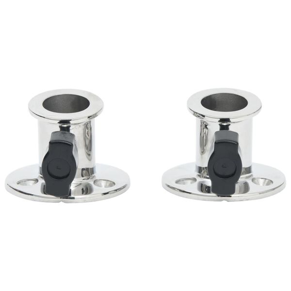 vidaXL Base ronde de bimini pour tube de 26 mm 2 pcs inox