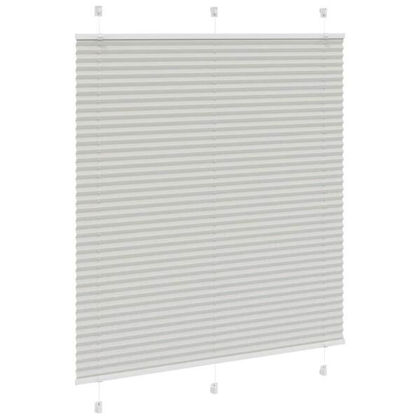 vidaXL Store pliss&eacute; gris clair 120x150cm largeur du tissu 119,4cm