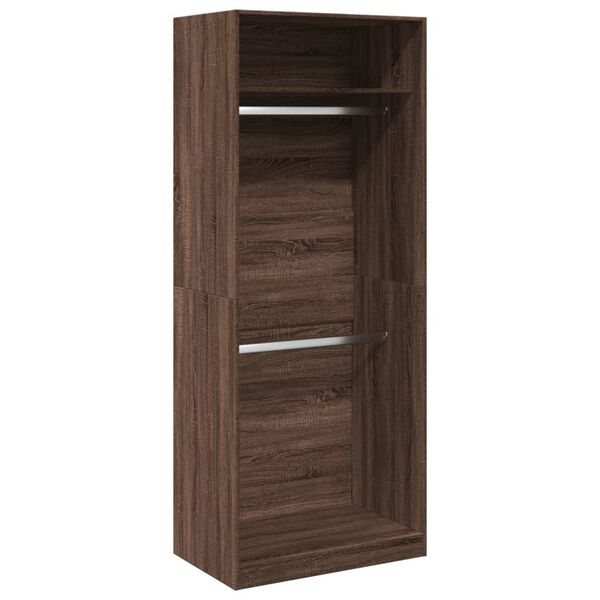 vidaXL Garde-robe chêne marron 80x50x200 cm bois d'ingénierie