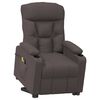 vidaXL Fauteuil de massage Marron foncé Tissu
