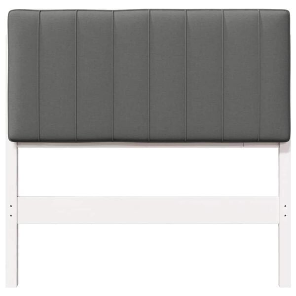 vidaXL T&ecirc;te de lit capitonn&eacute;e Blanc et gris clair 90 cm Pin massif