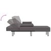 vidaXL Canap&eacute;-lit en forme de L gris 255x140x70 cm similicuir