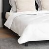 vidaXL Couette avec Oreillers 3 pcs Blanc Microfibre et Plumes D'oie
