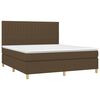 vidaXL Sommier &agrave; lattes de lit matelas et LED Marron fonc&eacute; 180x200cm