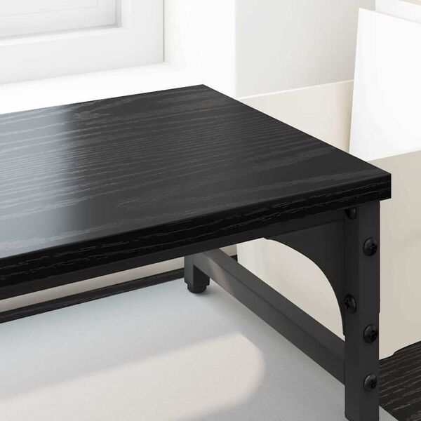 vidaXL Support de moniteur Chêne noir 105 x 23 x 15,5 cm