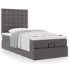 VidaXL Lit ottoman avec matelas gris 100x200 cm similicuir