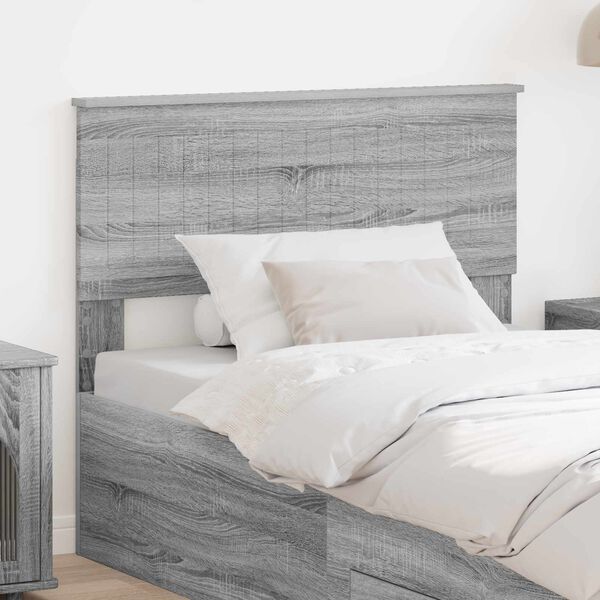 vidaXL T&ecirc;te de lit Gris Sonoma 100 cm Bois d'ing&eacute;nierie