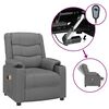 vidaXL Fauteuil de massage &eacute;lectrique Gris Similicuir