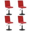 vidaXL Chaises &agrave; manger pivotantes lot de 4 rouge bordeaux velours