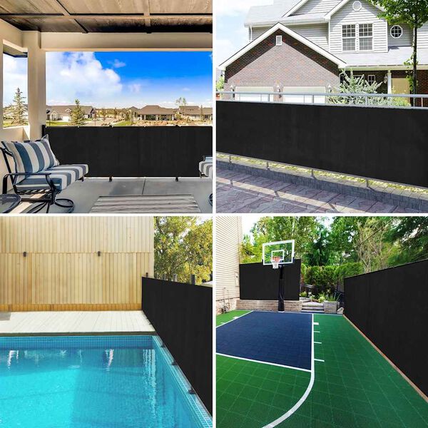 vidaXL Filet brise-vue Noir 1,5x10 m PEHD 75 g/m&sup2;