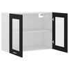 vidaXL Vitrine suspendue "Lyon" Noir 80 x 31 x 60 cm Bois d'ingénierie