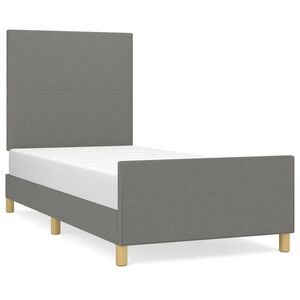 vidaXL Cadre de lit sans matelas gris fonc&eacute; 80x200 cm tissu