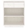 vidaXL Armoire console Blanc 60x34x75 cm Bois de pin solide