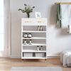 vidaXL Armoire &agrave; chaussure Blanc brillant 60x35x105 cm Bois ing&eacute;nierie