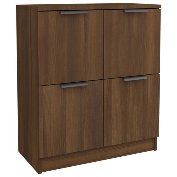 vidaXL Buffets 2 pcs ch&ecirc;ne marron 60x30x70 cm Bois d'ing&eacute;nierie