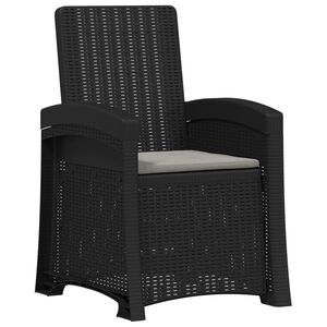 vidaXL Chaise de jardin inclinable imitant le rotin PP