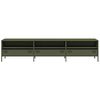 vidaXL Meuble TV vert olive 202x39x43,5 cm acier lamin&eacute; &agrave; froid