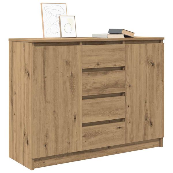 vidaXL Buffet et tiroirs ch&ecirc;ne artisanal 100,5x35x76cm bois ing&eacute;nierie