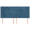 vidaXL T&ecirc;te de lit avec oreilles Bleu fonc&eacute; 163x16x118/128 cm Velours